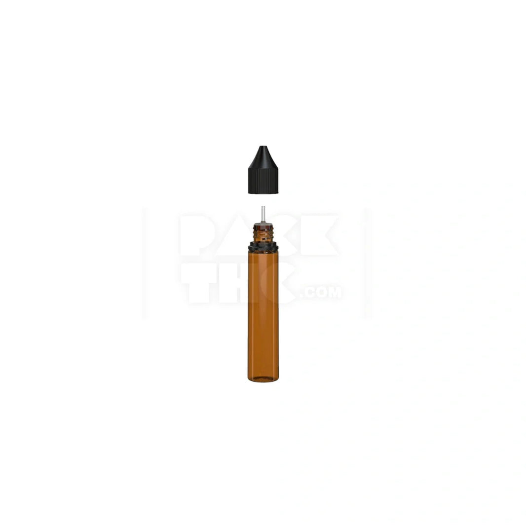 image 30ml v3 pet unicorn bottle cr translucent amber black cap 1000 count