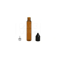 30ml v3 pet unicorn bottle cr translucent amber black cap 1000 count