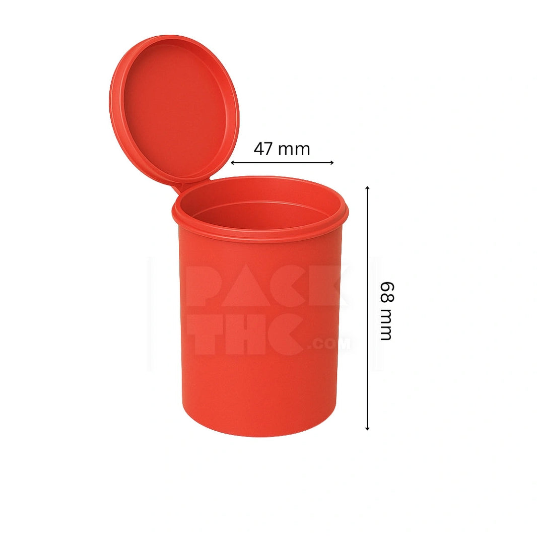 image 30 DRAM POP TOP VIAL - 1/4OZ - RED | Clear Storage Container - (160)