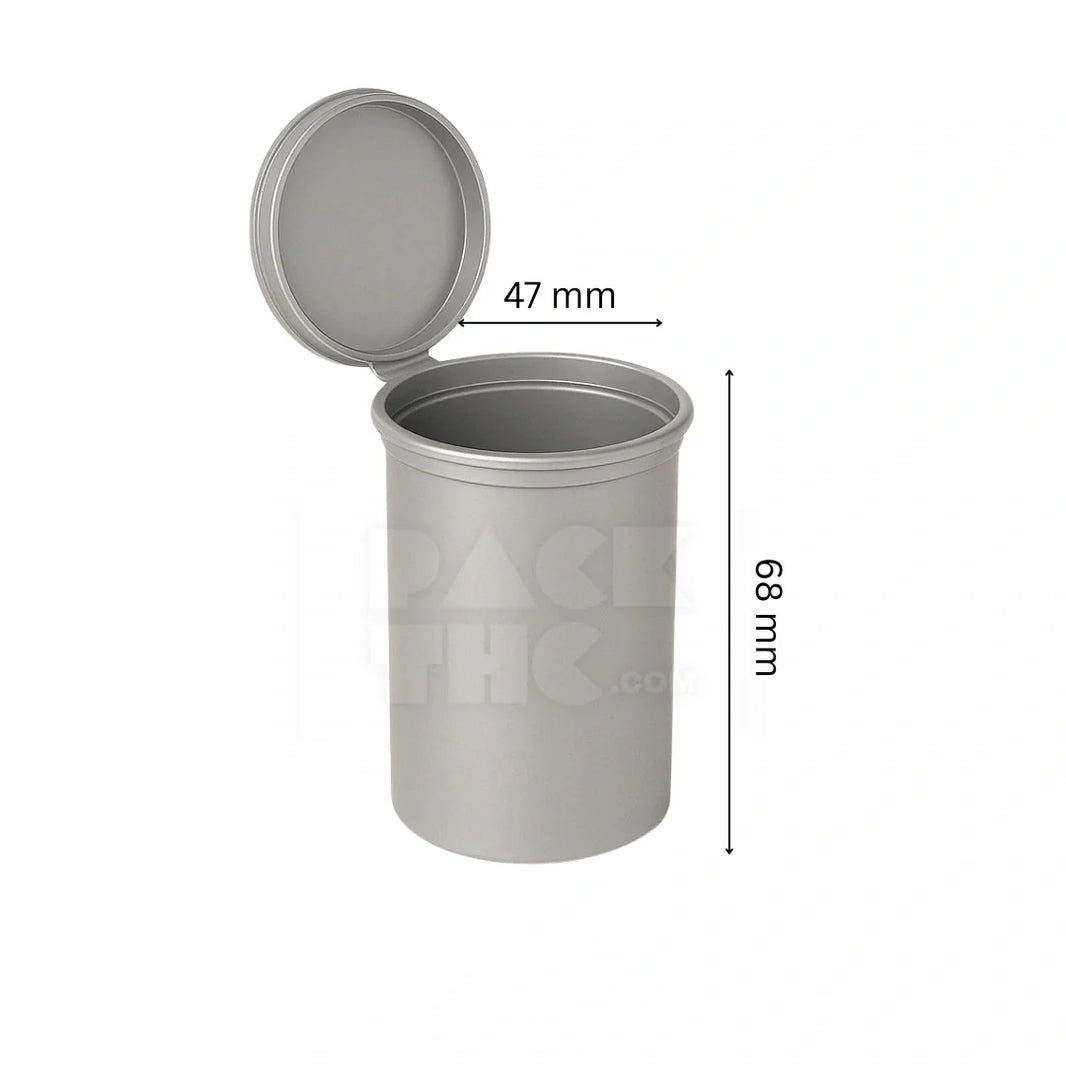 image 30 dram pop top vial 1 4oz silver