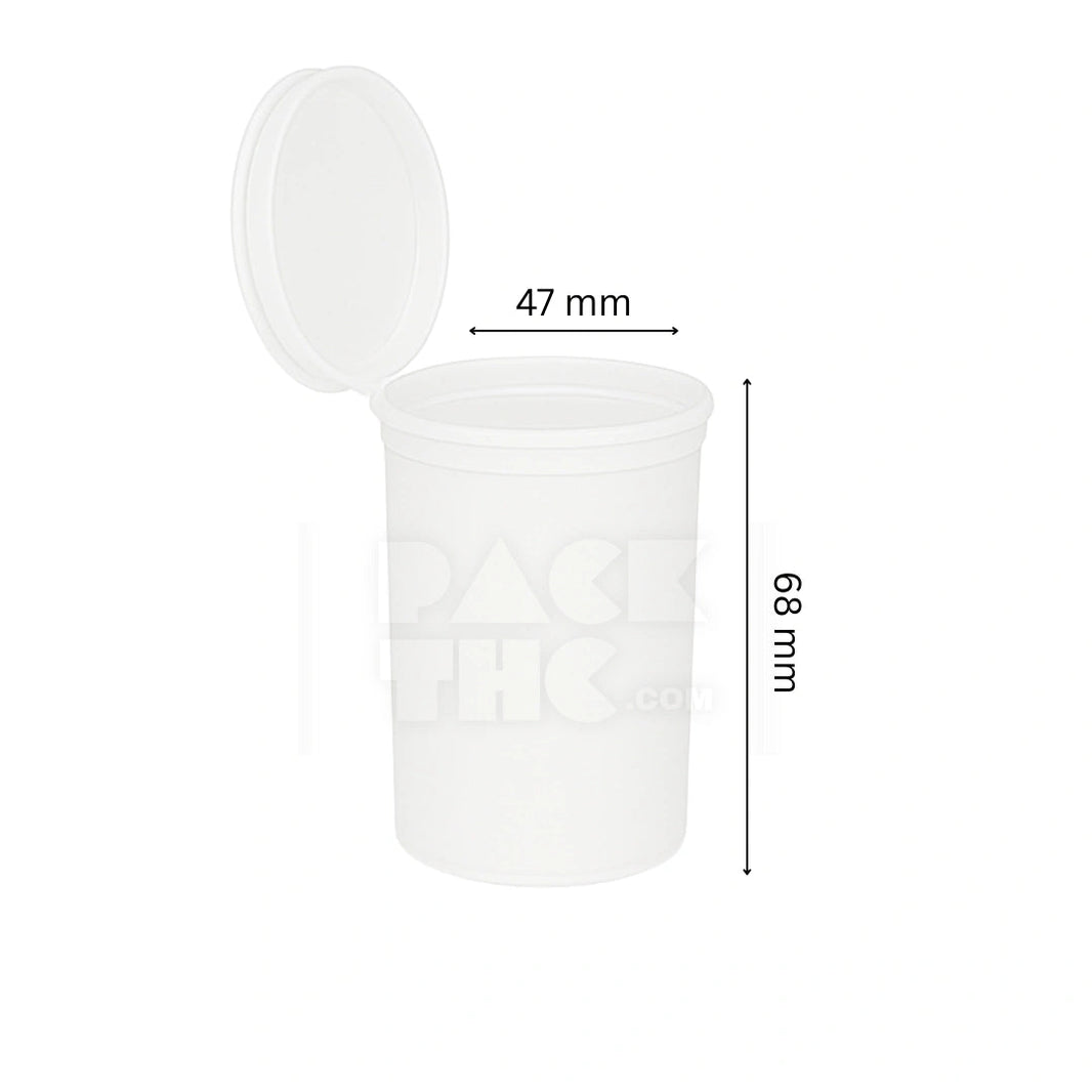 image 30 DRAM POP TOP VIAL - 1/4OZ - WHITE - (160 COUNT) Pack THC