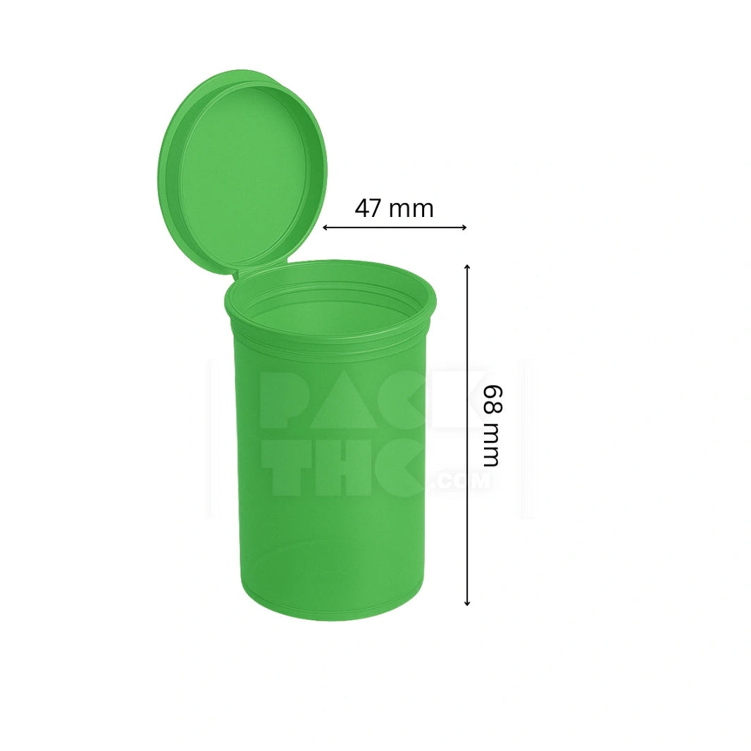 image 30 DRAM POP TOP VIAL - 1/4OZ - GREEN - (160 COUNT) Pack THC