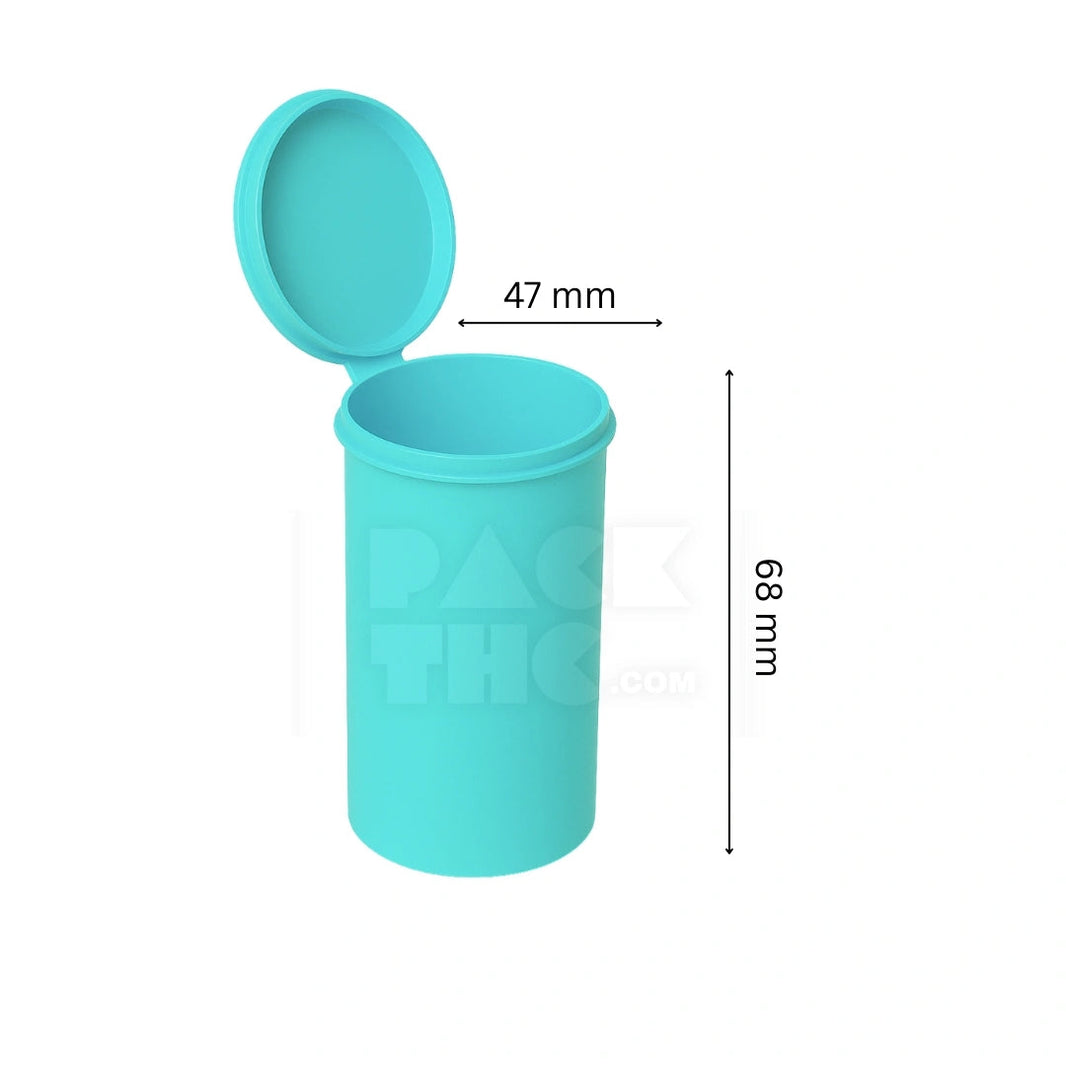 image 30 DRAM POP TOP VIAL - 1/4OZ - AQUA BLUE - (160 COUNT) Pack THC