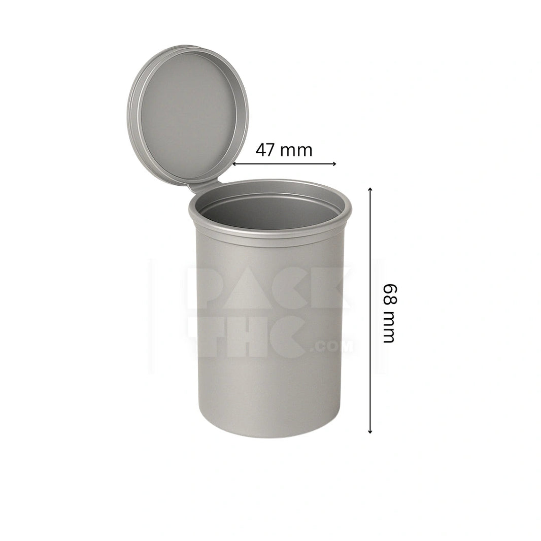 image 30 DRAM POP TOP VIAL - 1/4OZ - SILVER - (160 COUNT) Pack THC