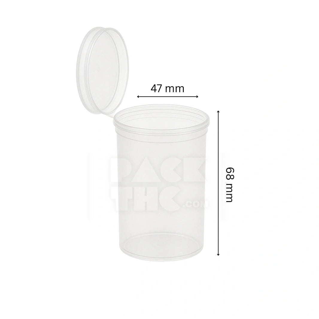 image 30 DRAM POP TOP VIAL - 1/4OZ - CLEAR - (160 COUNT) Pack THC