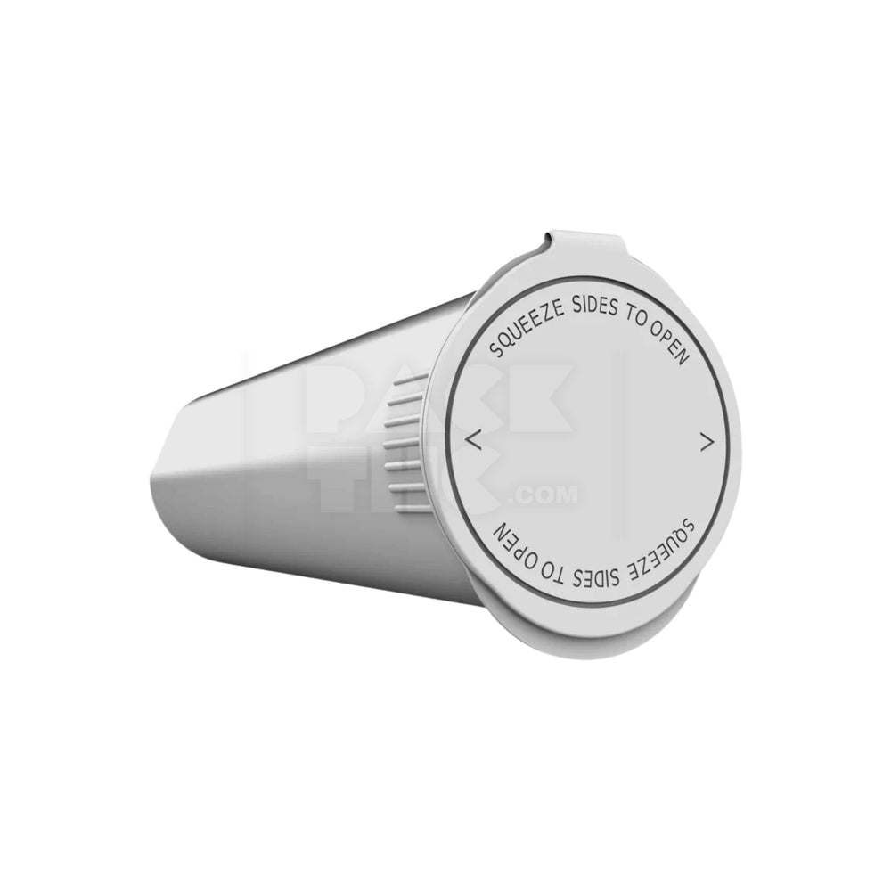 30mm WIDE MOUTH 116 mm CR PRE-ROLL POP-TOP TUBE - WHITE - (220 COUNT) - Pack THC