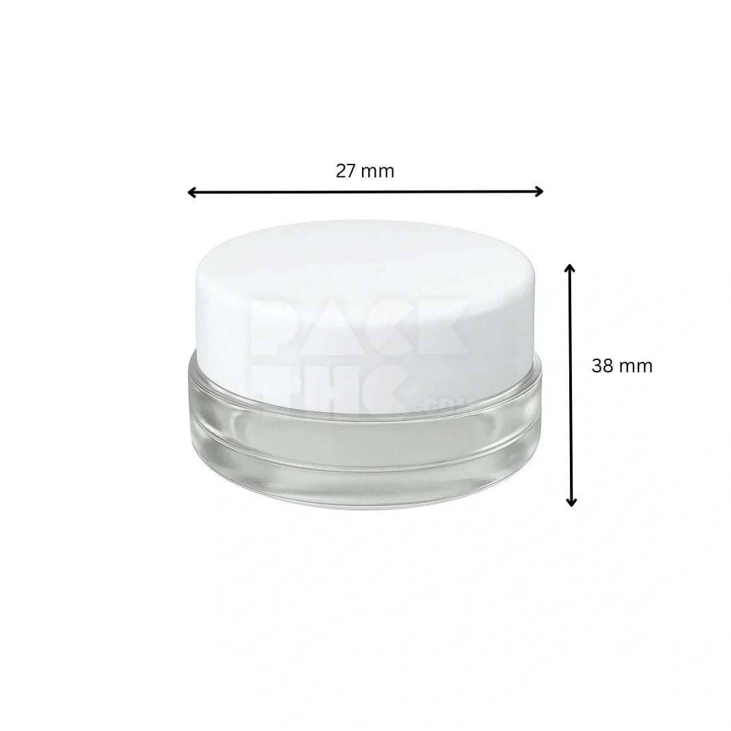 image 7 ml cr glass round concentrate container white lid