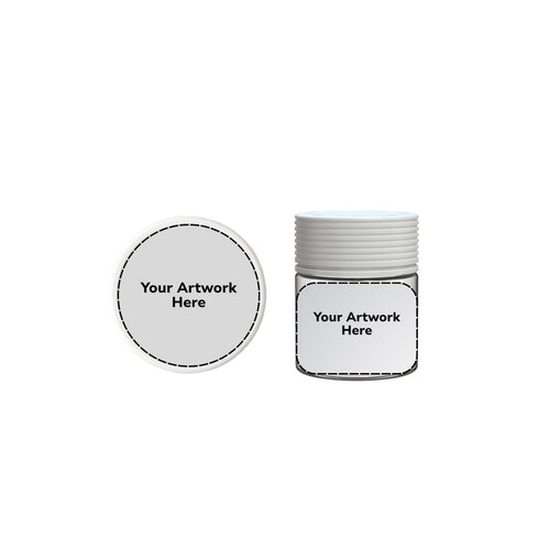 3oz spiral cr jar clear white cap