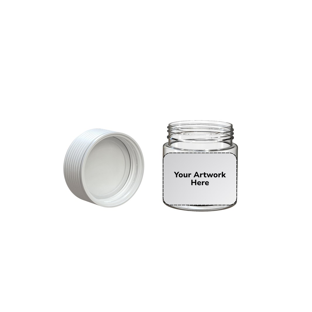 image 3oz spiral cr jar clear white cap
