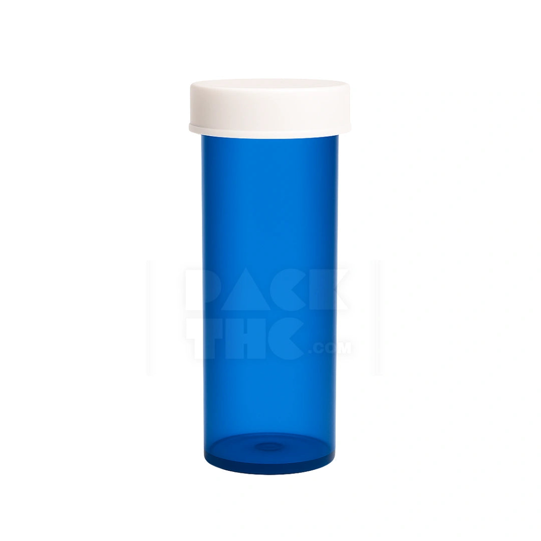 40 dram push turn cr bottles blue