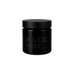 4oz black screw top glass jar with black smooth lid