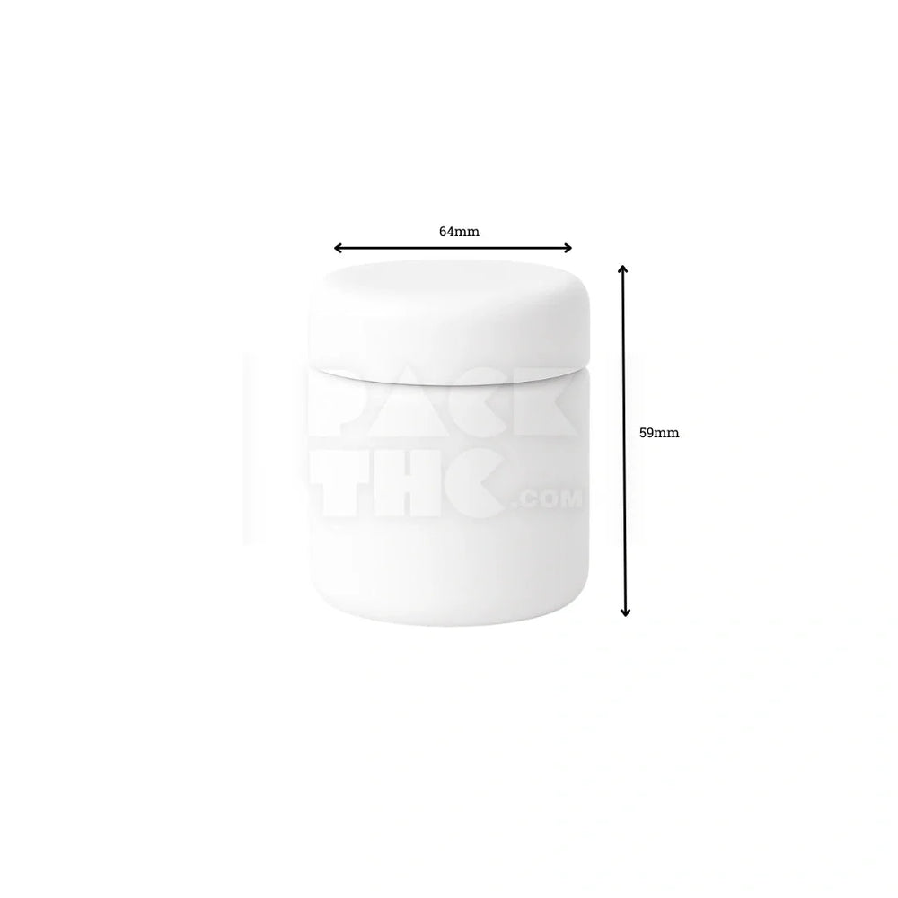 4oz plastic jar with curved cap white with white lid