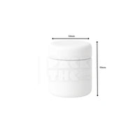 4oz plastic jar with curved cap white with white lid