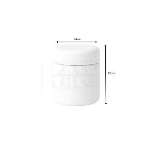 4oz plastic jar with curved cap white with white lid