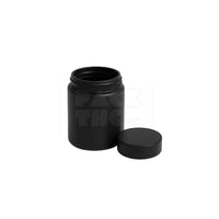 4oz plastic jar with smooth cap black with black lid