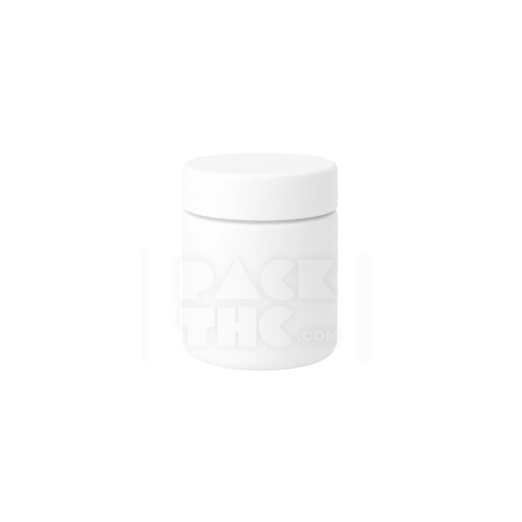 4oz plastic jar with smooth cap white with white lid