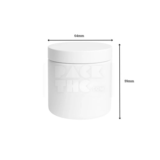 4oz plastic jar with smooth cap white with white lid