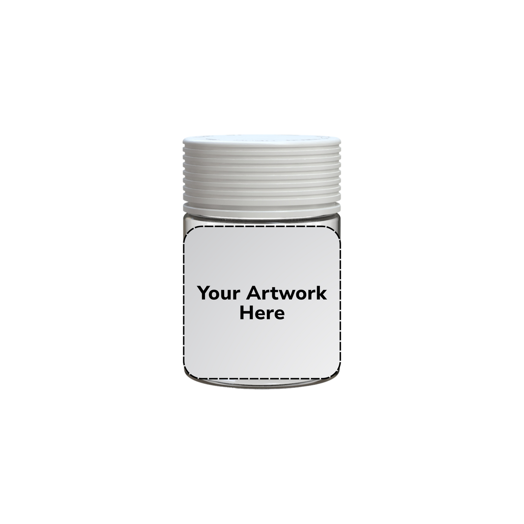image 4oz spiral cr jar clear white cap