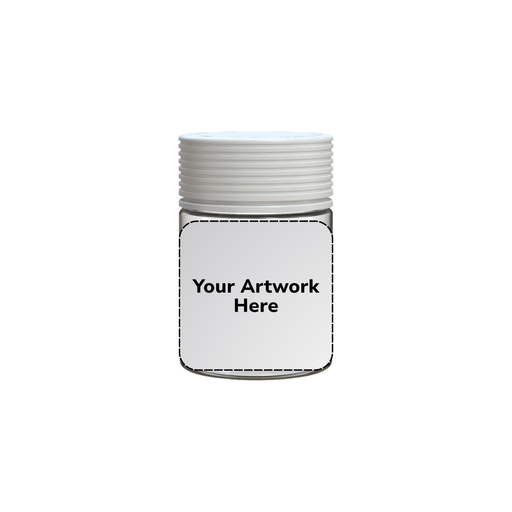4oz spiral cr jar clear white cap