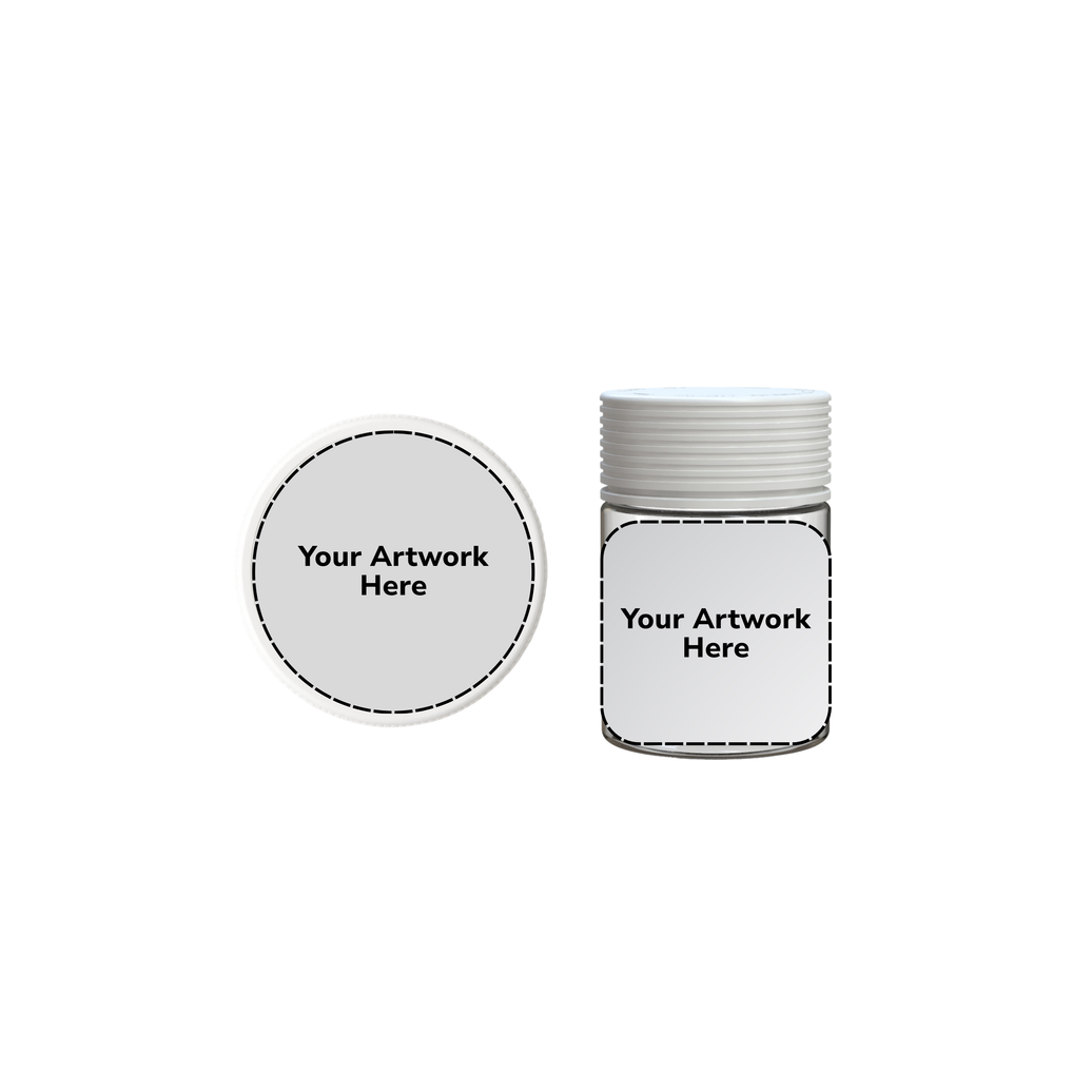 4oz spiral cr jar clear white cap