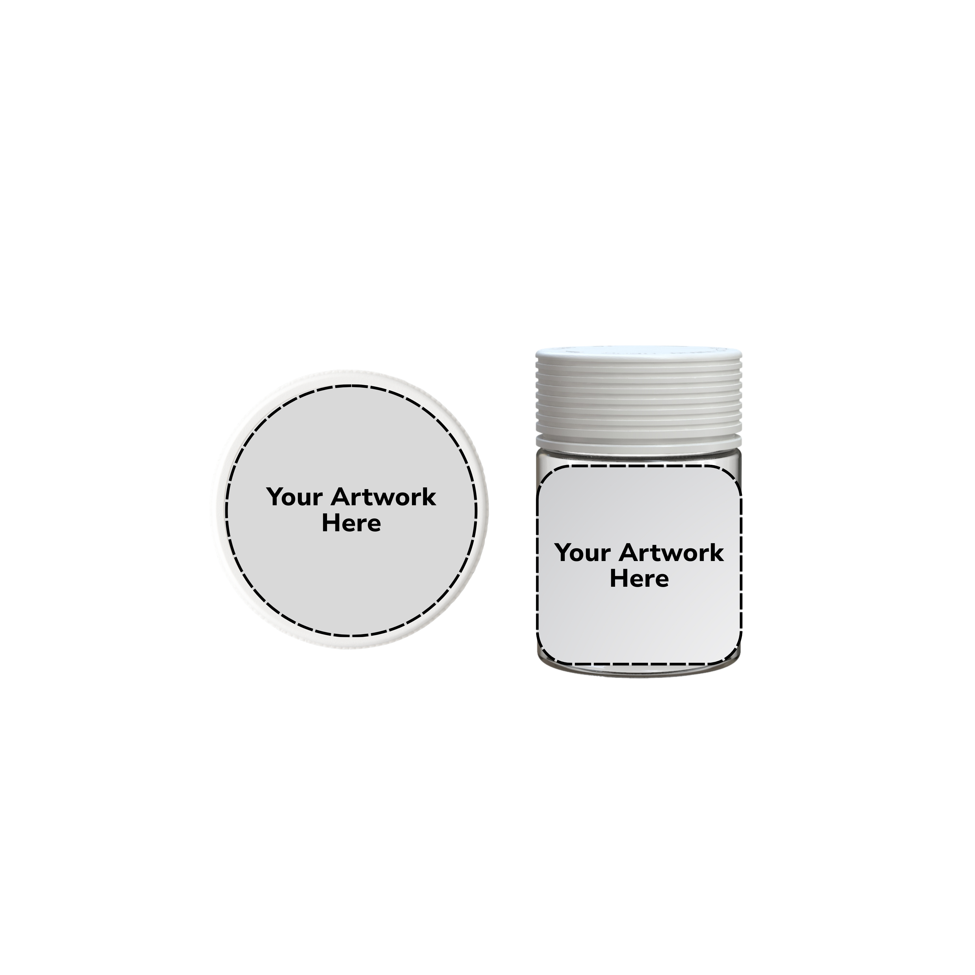 4oz spiral cr jar clear white cap