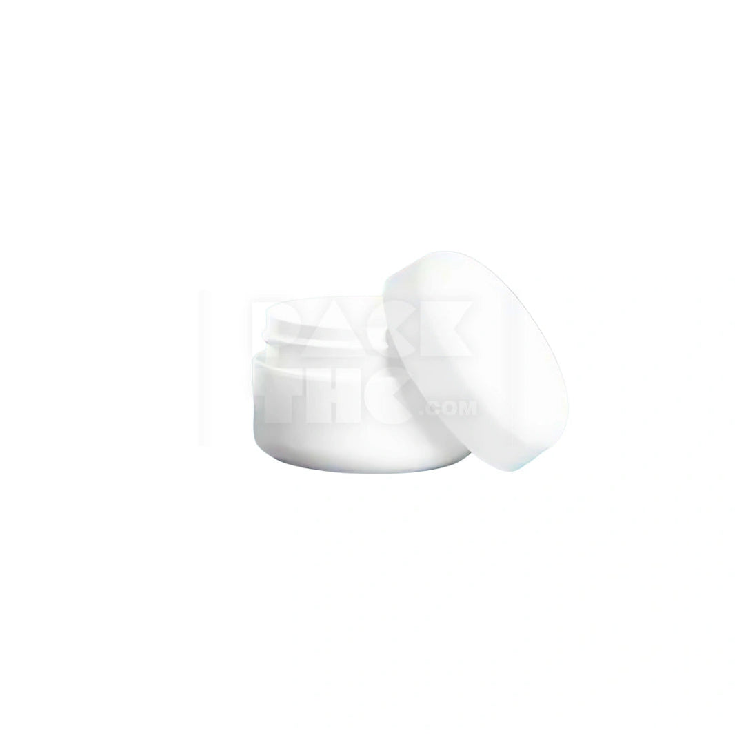 image 4OZ DOME JARS - WHITE WITH WHITE CAP - (100 COUNT) Pack THC