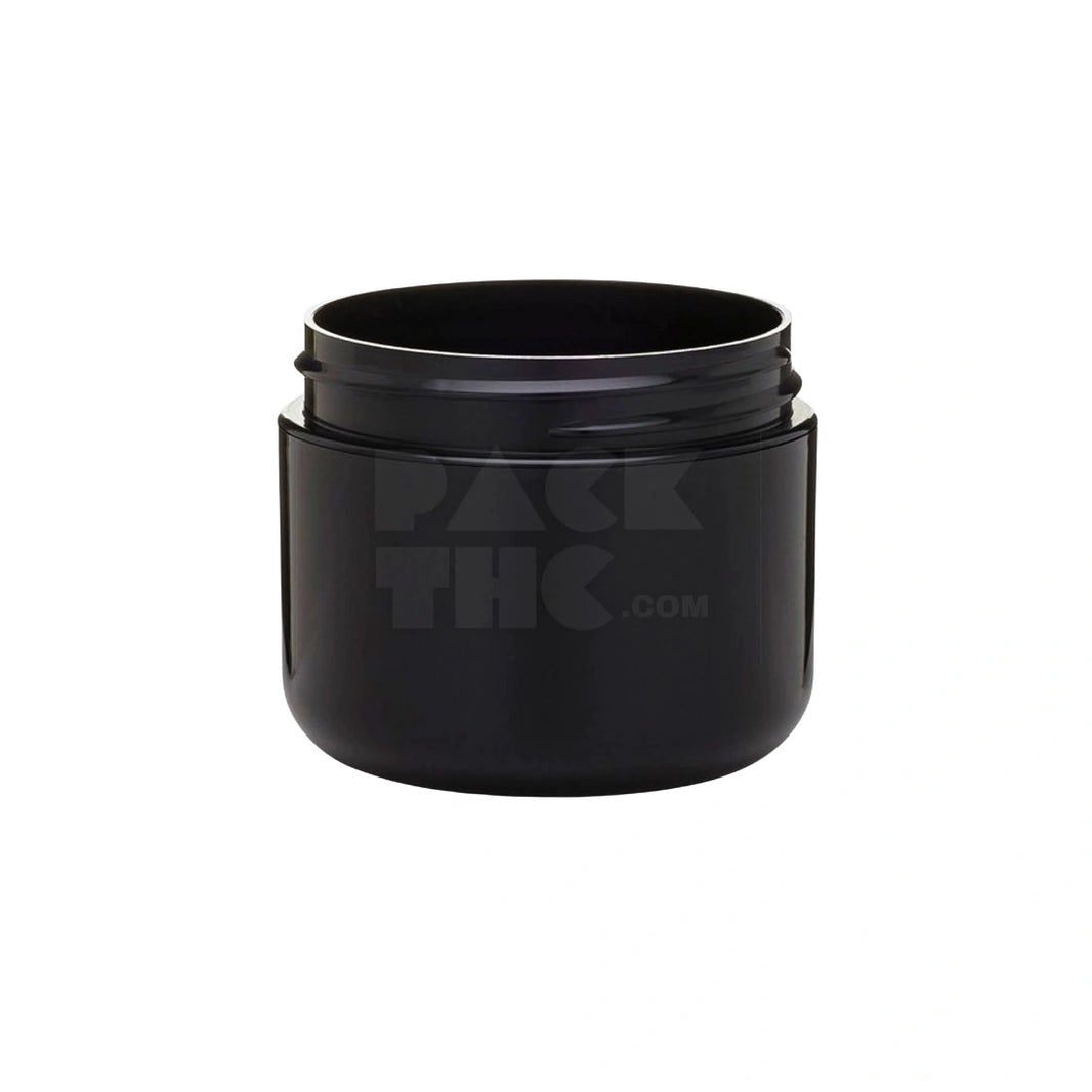 image 4OZ DOME JARS - BLACK WITH BLACK CAP - (100 COUNT) Pack THC