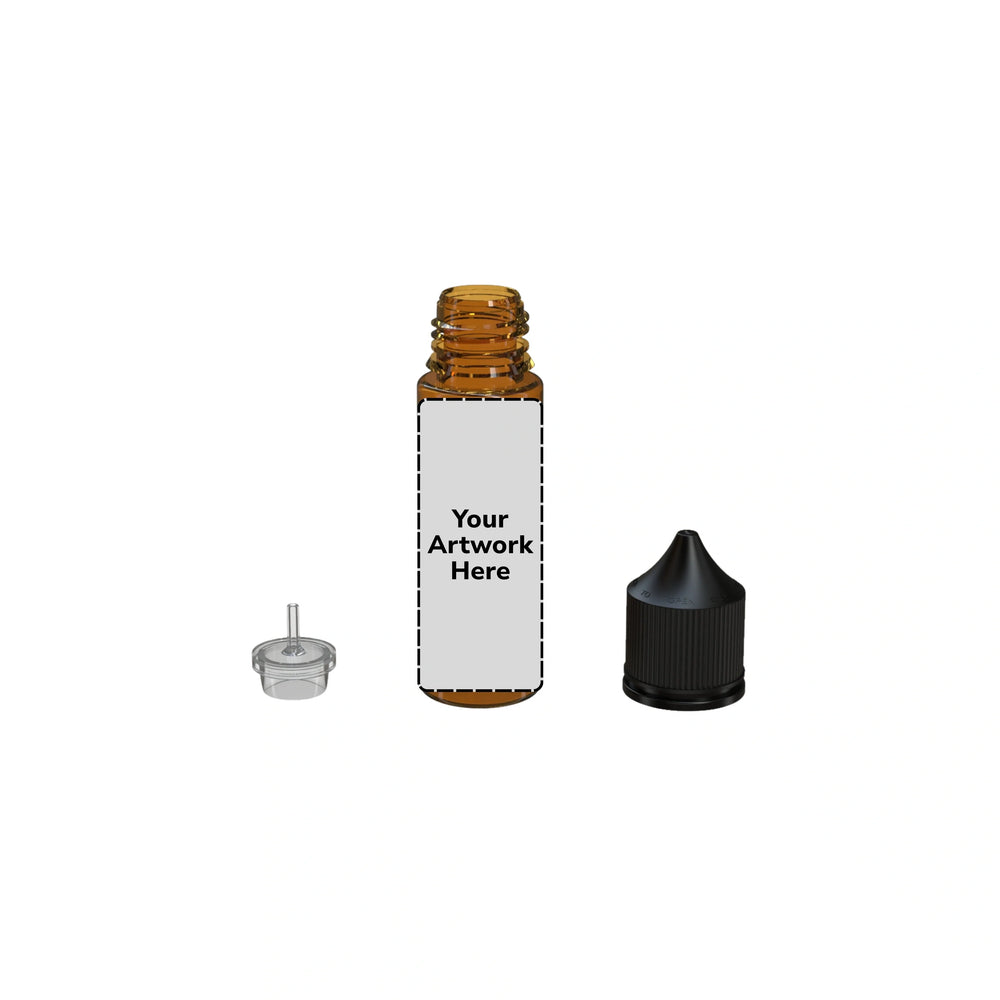 50ml v3 unicorn bottle translucent amber