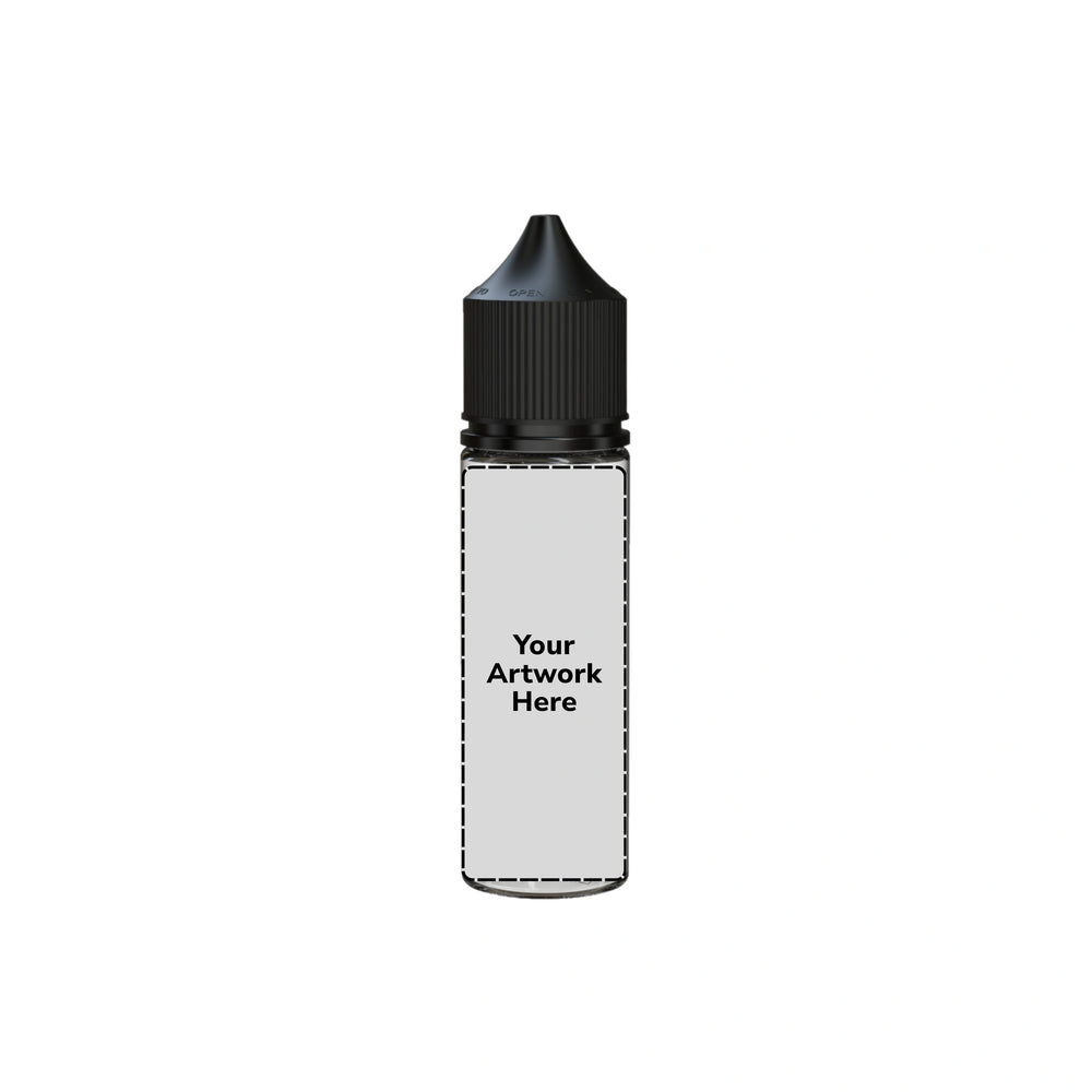 50ml v3 unicorn bottle clear black cap
