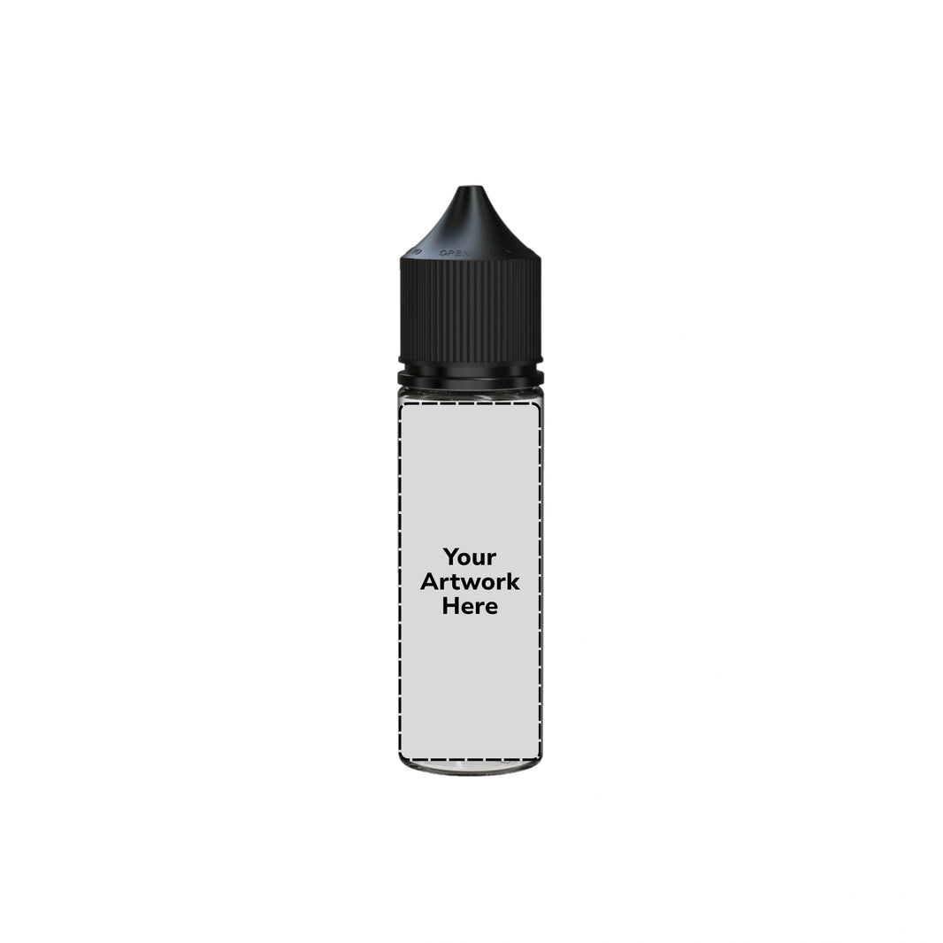 50ml v3 unicorn bottle clear black cap