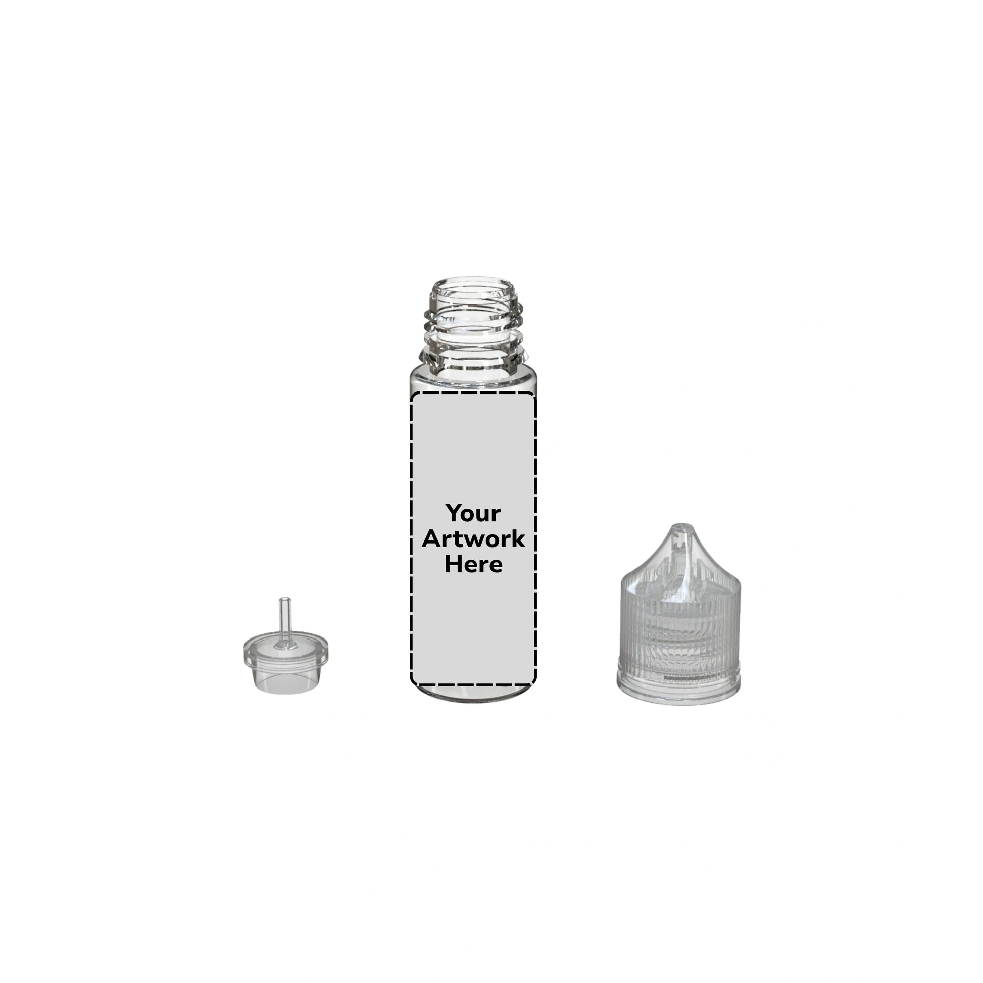 50ml v3 unicorn bottle clear clear cap