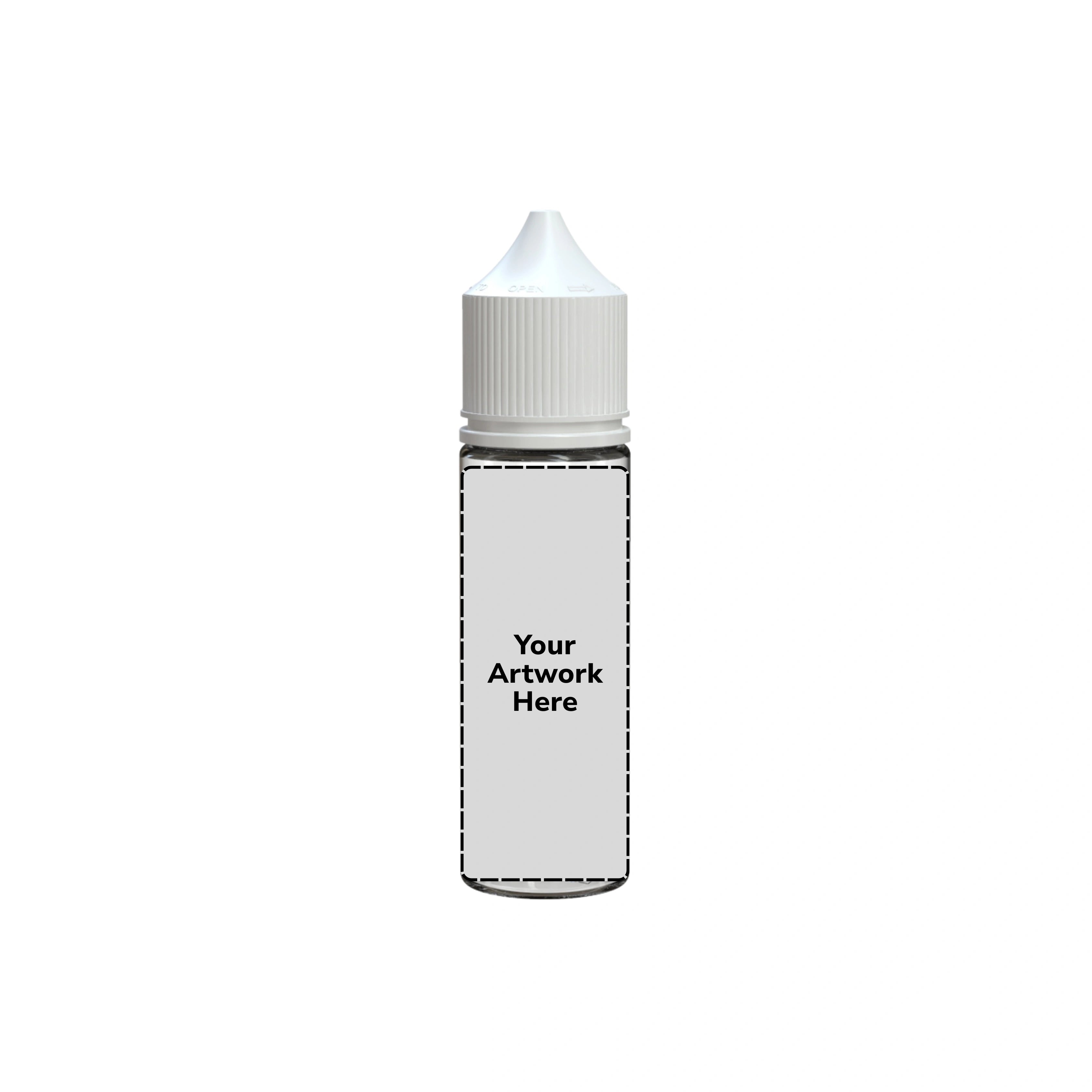 50ml v3 unicorn bottle clear white cap