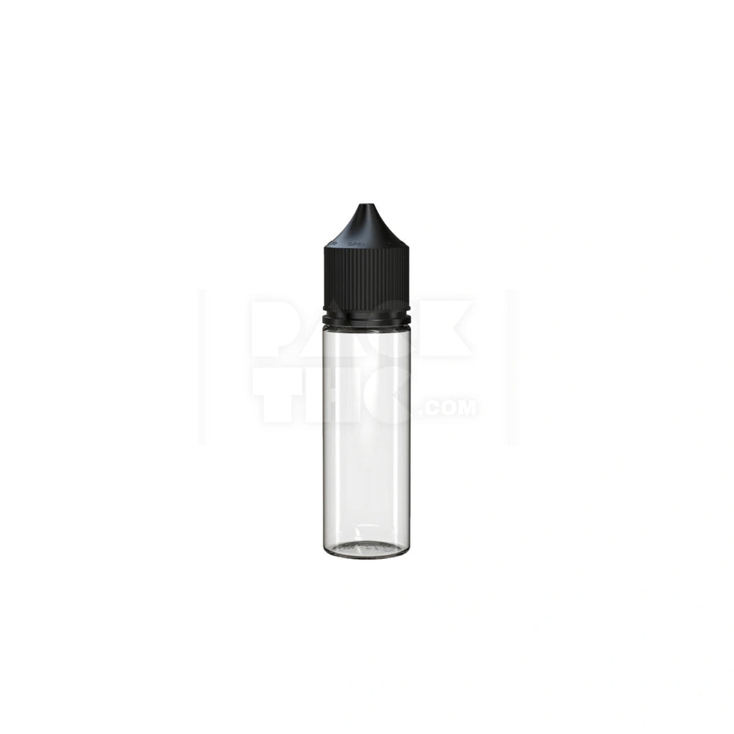 50ml v3 pet unicorn bottle cr clear natural black cap 500 count
