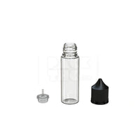 50ml v3 pet unicorn bottle cr clear natural black cap 500 count