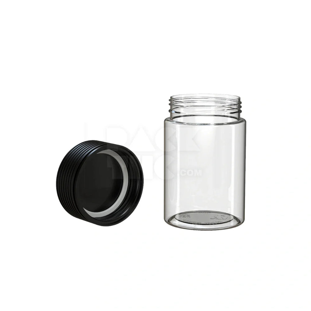5oz 150cc spiral cr container clear natural black closure 300 count