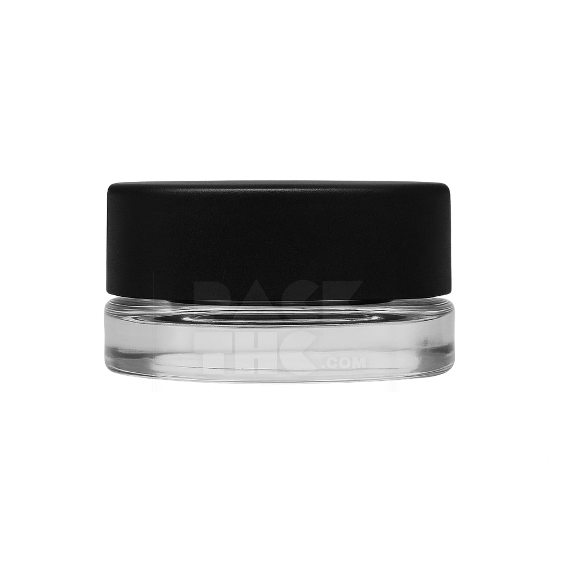 5 ml cr glass round concentrate container black lid