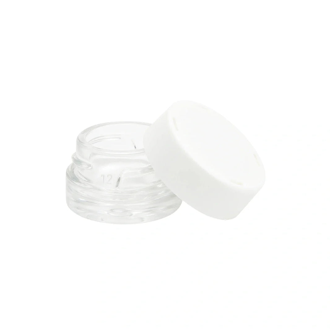 image 5 ml cr glass round concentrate container white lid