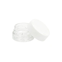 5 ml cr glass round concentrate container white lid