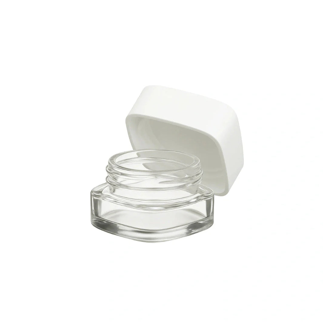 image 5 ml cr glass square concentrate container white lid