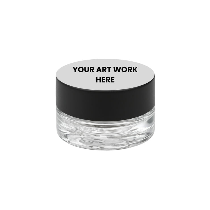 6 Ml Glass Child Safe Concentrate Container With Black Or White Cap With Labels & Application