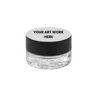 6 Ml Glass Child Safe Concentrate Container With Black Or White Cap With Labels & Application
