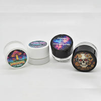 6 Ml Glass Child Safe Concentrate Container With Black Or White Cap With Labels & Application