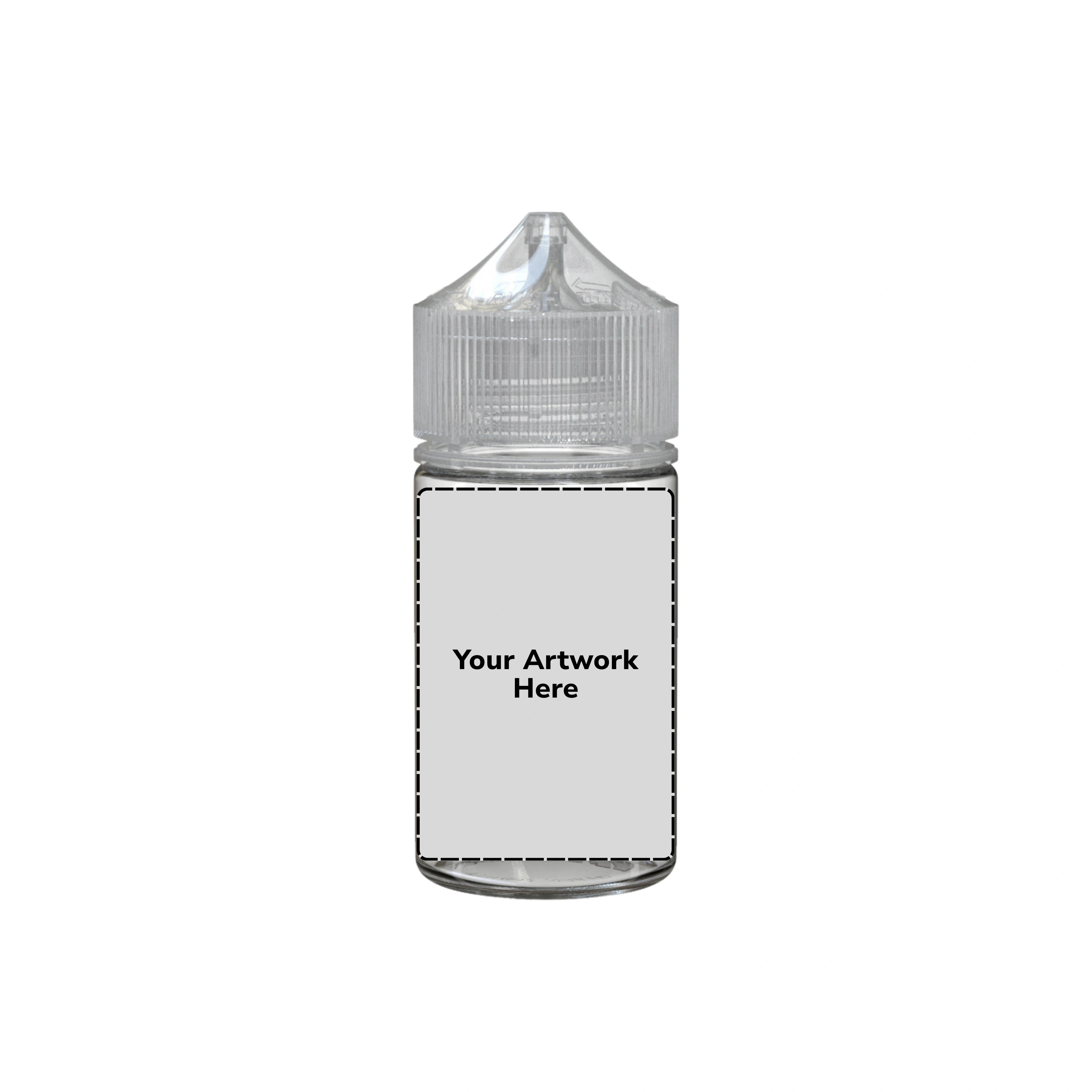 60ml mini unicorn bottle clear clear cap