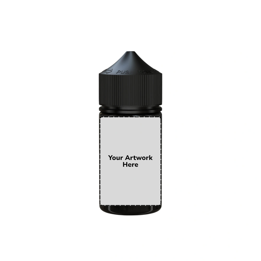 60ml mini unicorn bottle translucent black