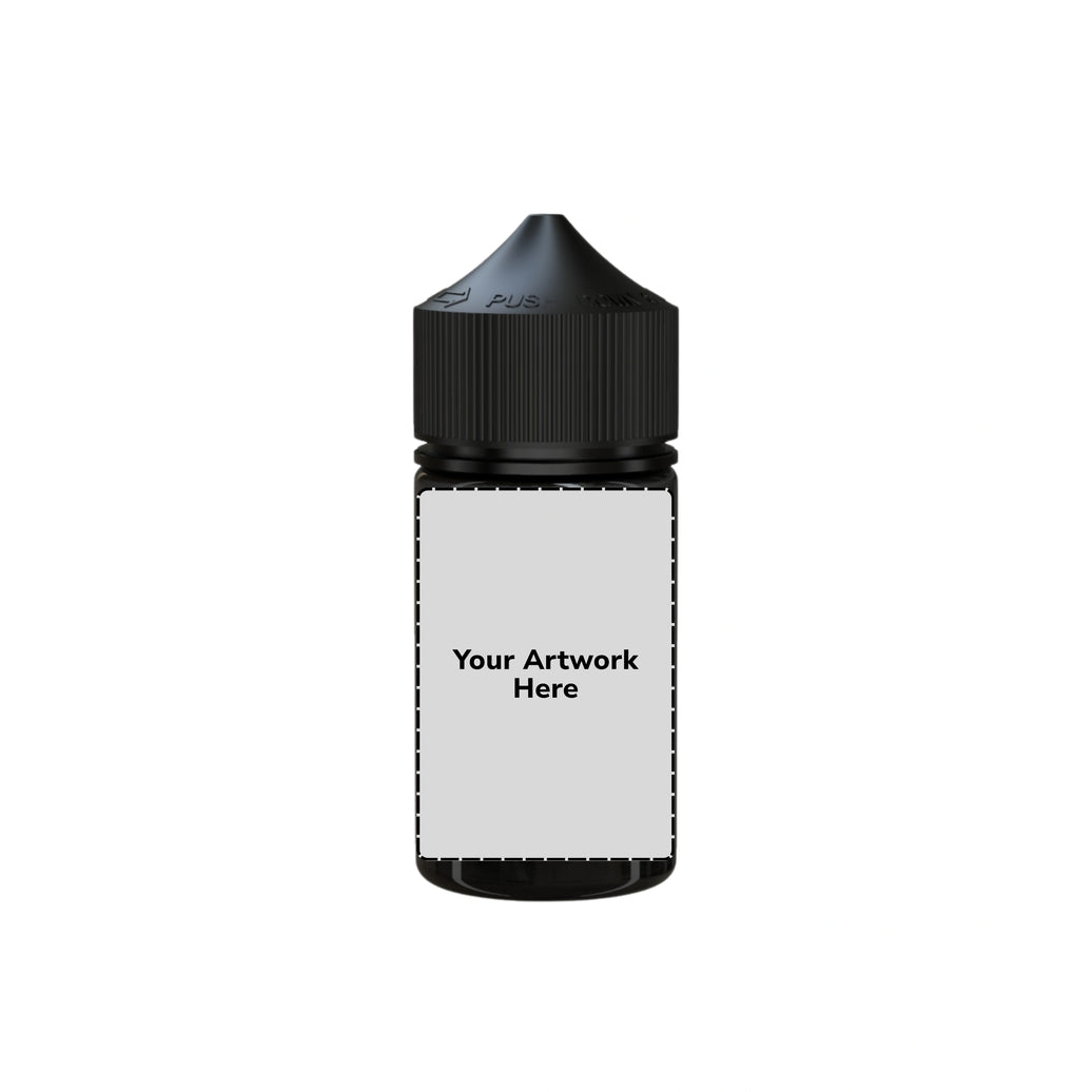 60ml mini unicorn bottle translucent black