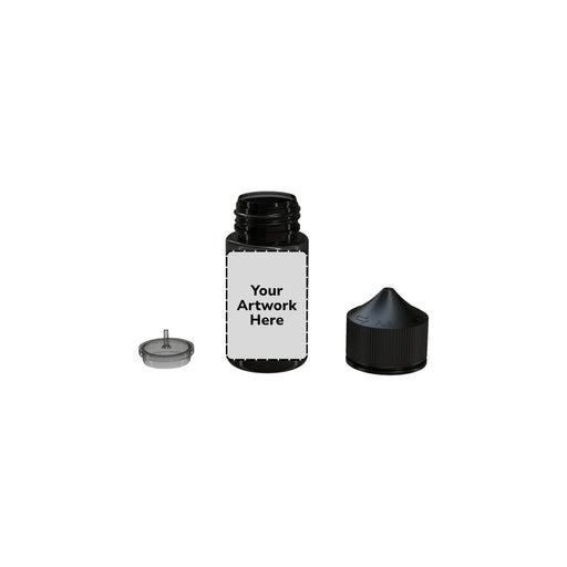 60ml mini unicorn bottle translucent black