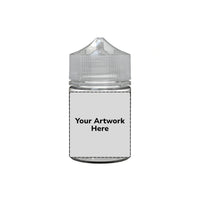 60ml stubby unicorn bottle clear clear cap