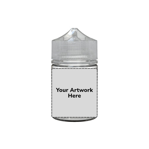 60ml stubby unicorn bottle clear clear cap