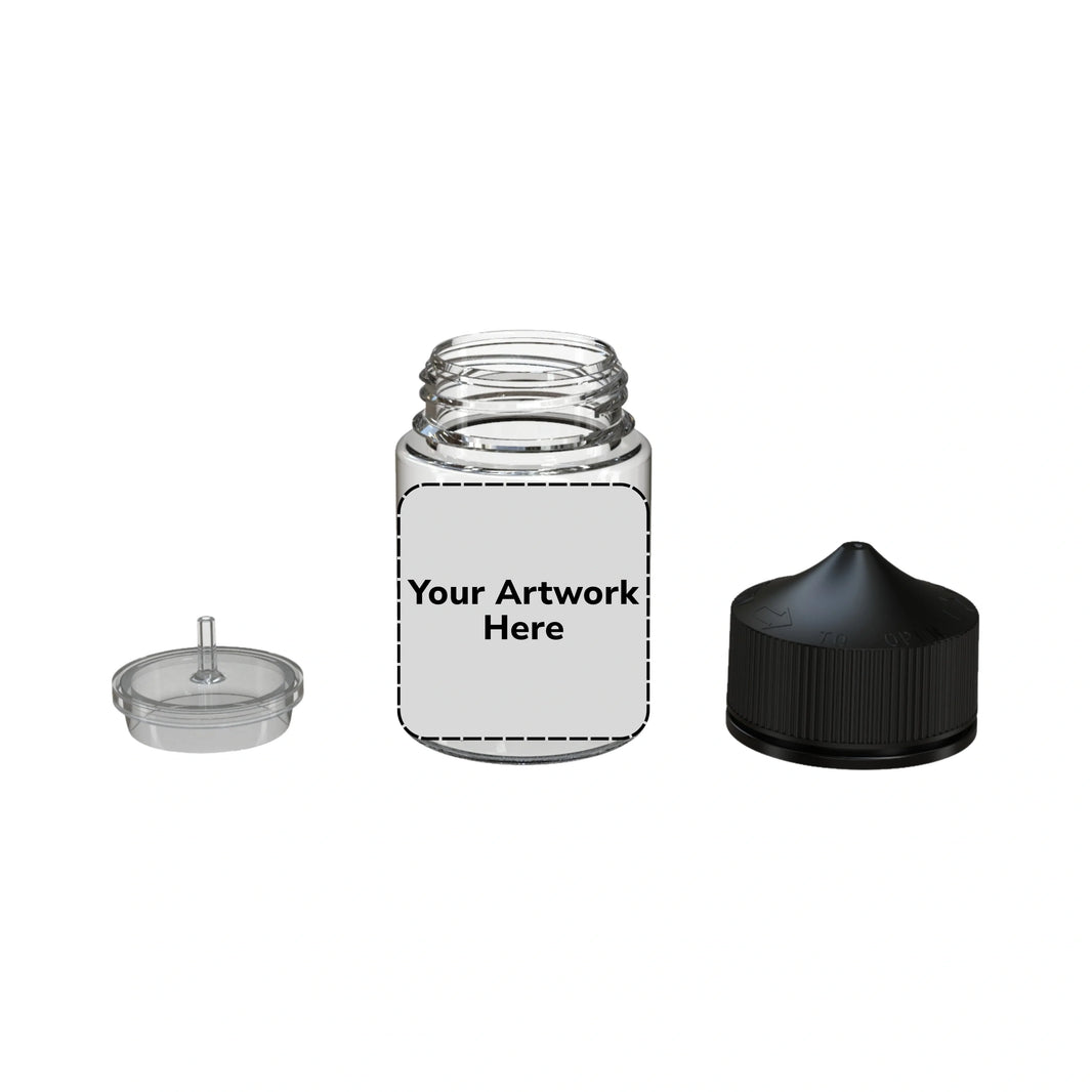 image 60ml mini unicorn bottle clear black cap