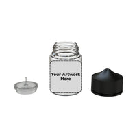 60ml mini unicorn bottle clear black cap
